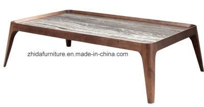 Modern Furniture Living Room Rectangle Marble Top Coffee Table