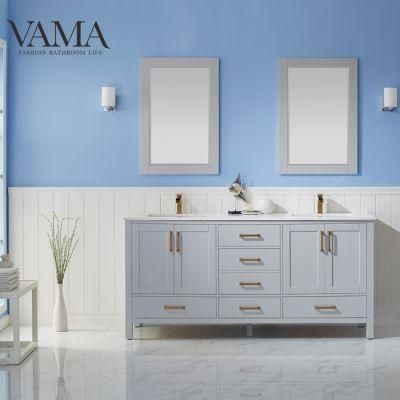Vama 72 Inch Ready Made Modern Solid Wood Bathroom Cabinet Bathroom Furniture 785072