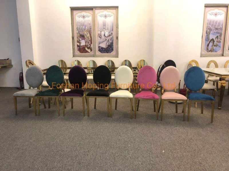 Gold Wedding Chair Durable Restaurant Hotel Hall Used Upholstered Banquet Chair