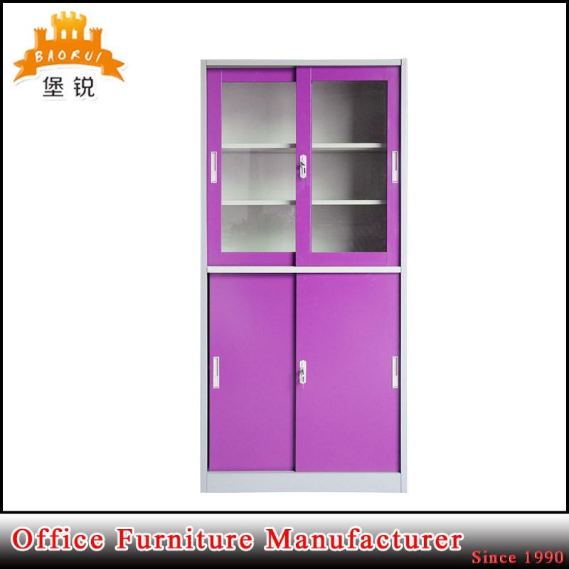 Modern Metal Staff Storage 2 Sliding Door Cabinet