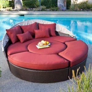 Modern Leisure Fabric Aluminium Resin Wicker Outdoor Sectional Furniture Recliner Sofa