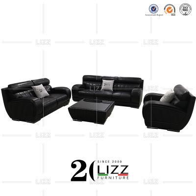 Leisure Sectional 1+2+3 Living Room Home Furniture Modern Luxury Italian PU Leather Wood Frame Sofa