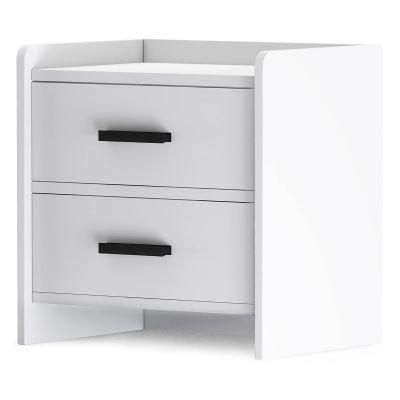 Grey Nightstand Modern Bedside Table Nightstands with Drawers for Bedroom
