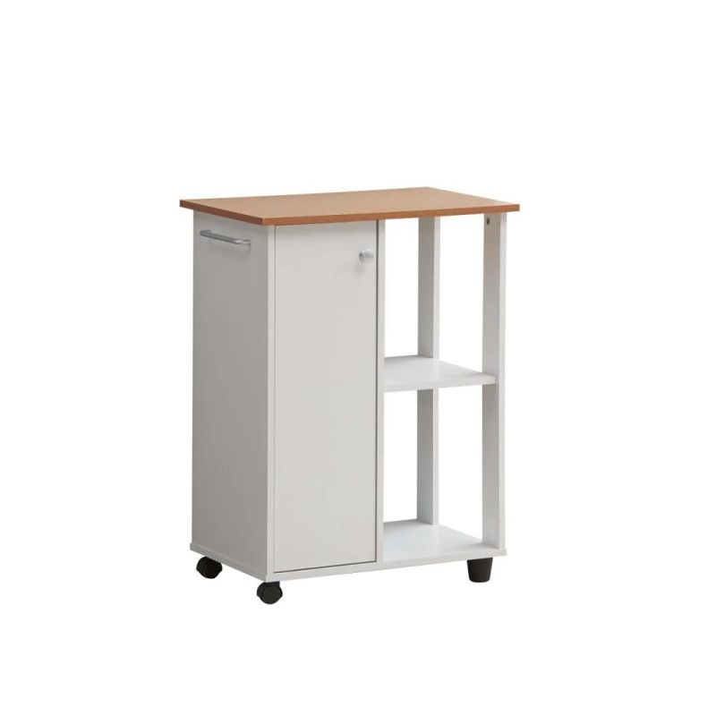 Open Shelves and Cupboard Space Kitchen Shopping Cart