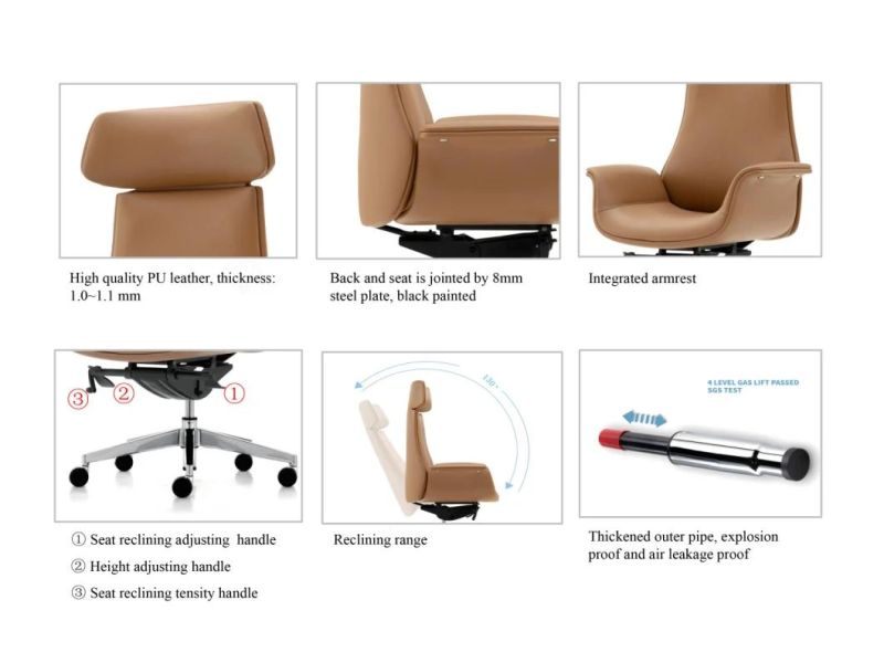 Zode Modern Ergonomic Leather Office Chairs for Office Furniture