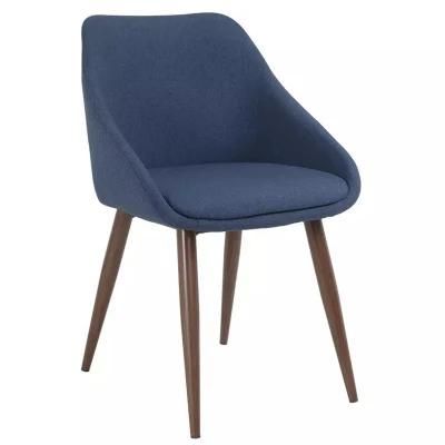 Nordic Luxury Restaurant Home Kitchen Sillas Upholstery Soft Fabric High Back Modern Dining Chair for Dining Room