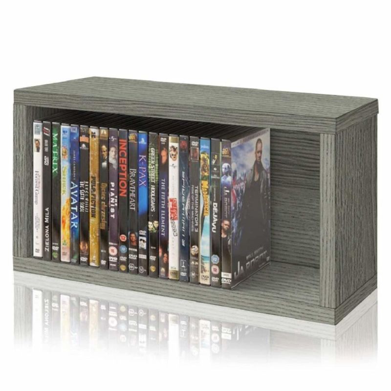 Way Basics Media Storage Rack Shelf Holds 30 Games, Dvds, Blu-Rays