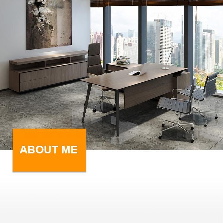 Steel Frame Modern Design Melamine Office Table Executive CEO Desk