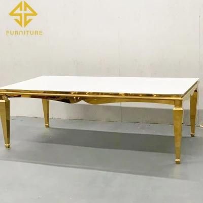 Event Rental Gold Stainless Steel Mfd Top Party Used Round Banquet Tables for Sale