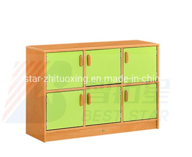 Best Star Preschool Furniture Wooden Cabinet for Kindergarten and Preschool Classroom