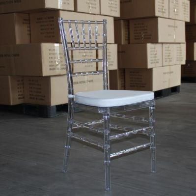 Modern Wedding Events Clear Transparent Ice Crystal PC Resin Chiavari Chair Tiffany