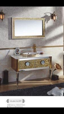 Wall Mounted Sliding Door Bathroom Vanity (A6389)