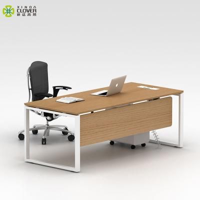 Cheap Prices Metal Steel Base and Legs Wholesale European Style Modern Design White or Oak Wooden Round Office Tables