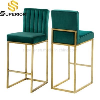 Modern Stainless Steel Restaurant Dining Furniture Gold Bar Chair