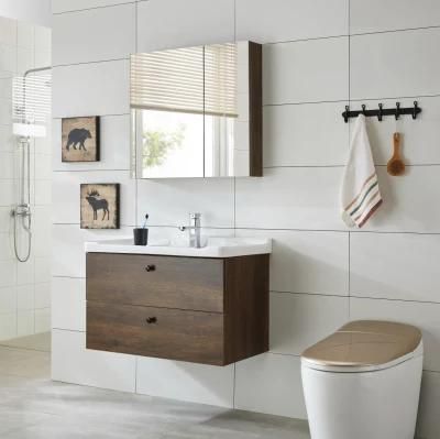 Wall Mounted Toilet Solid Wood Bathroom Cabinet Vanity Hotel Home Furniture