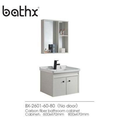Water-Resistant Bathroom Vanities Furniture Modern Mirror Carbon Fiber Bathroom Cabinet Vanity