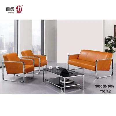 Popular Modern Style Leather Sofa Set for Office/Public Area