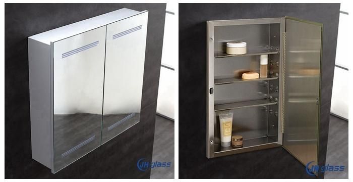 Wall Aluminum Wash Basin Vanity Medicine Bathroom Mirror Cabinet with LED Light