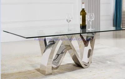 Popular Design Coffee Table Stainless Steel Silver