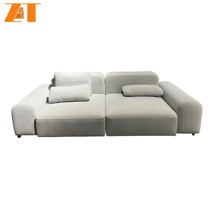 Nordic Simple Living Room Latex Fabric Sofa Small Apartment Sofa Combination Removable Three-Seat Pedal Sofa