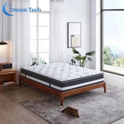 Hot Sale Modern Hotel Home Furniture Ice Silk Fabric Latex Foam Bedroom Spring Bed Mattress (YY1903)