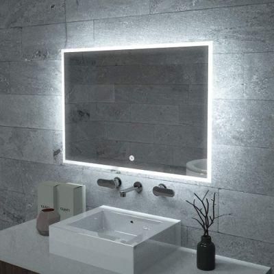 Hotel Home Decor Wall Mounted Decorative Frameless Rectangle Round Backlit Mirror Lighted Bathroom LED Mirror Illuminated Smart Mirror