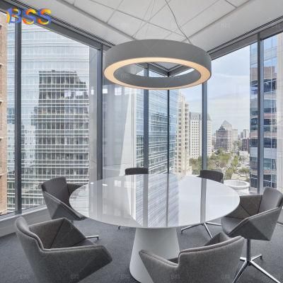 Round Meeting Table Small Office Modern White Round Meeting Table