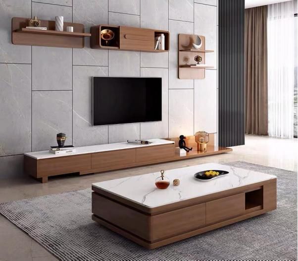 Modern Cheap Quality Wooden Storage Hotel Living-Room Furniture Coffee Table