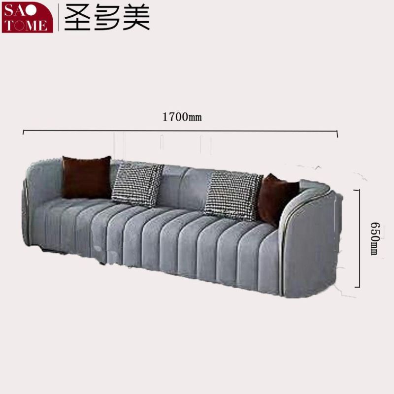 Modern Living Room Furniture Can Be Customized Color Flannel Multi Person Sofa