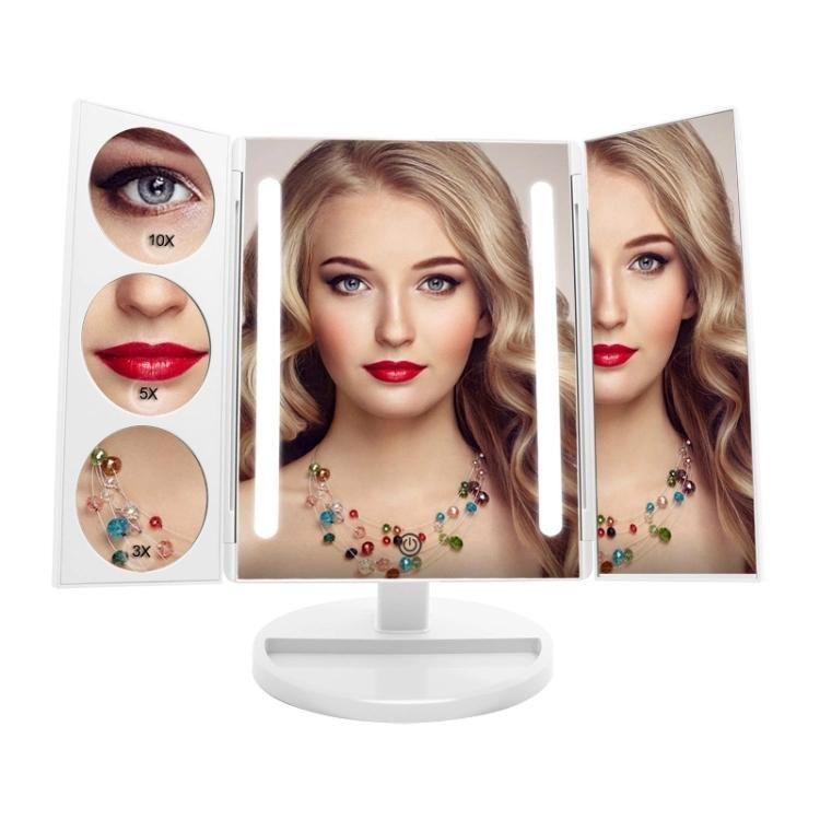 3X/5X/10X Desktop LED Cosmetic Mirror for Dressing and Makeup