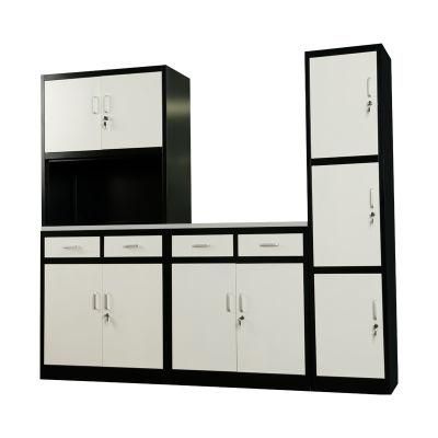 Cheap Steel Kitchen Cabinet Designs Metal Kitchen Cabinet White for Sale