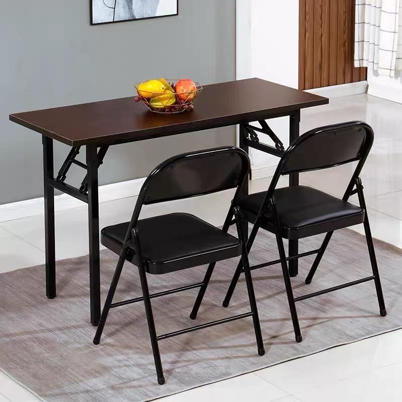 Modern Cheap Office Desk Metal Legs Folding Computer Table for Two People