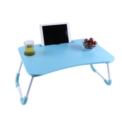 Economic Folding Portable Study Laptop Desk Bed Table with Slot