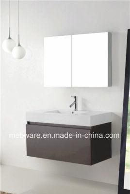 MDF Wall Mounted Modern Melamine Finish MDF Cheap Plywood Bathroom Vanity with Mirror