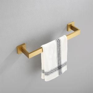 Polished Chrome Bathroom Towel Bar and Shelf Modern Towel Bar for Hotel