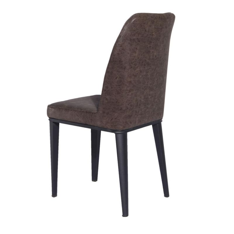 Hot Selling Modern Comfortable Black Leather Dining Chair