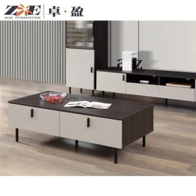 Modern Home Office Living Room Furniture MDF Melamine Simple Square Coffee Tea Table