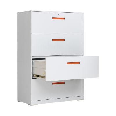 Deep Drawers Metal Storage 4 Drawer Steel Filing Cabinet for Hanging Files Letter/Legal/F4/A4