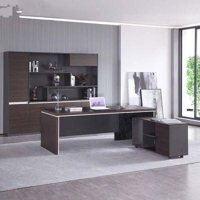 Modern Melamine L Shape Boss Table Home Executive Commercial Wooden Furniture Office Desk