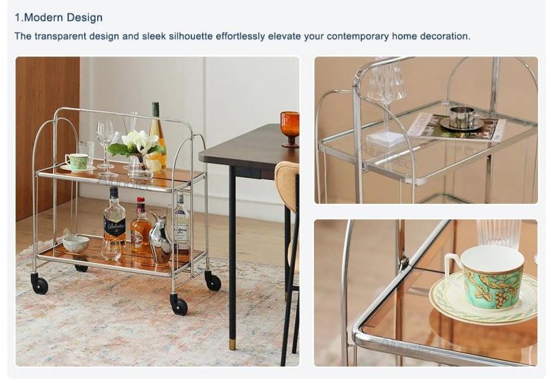 Food Catering Service Transport Trolley Hotel Tea Cart Dining Cart Food Service Trolleys