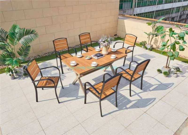 Hot Sale Fast Delivery White Aluminum Patio Furniture Garden Chairs Stackable Commercial Metal Outdoor Furniture