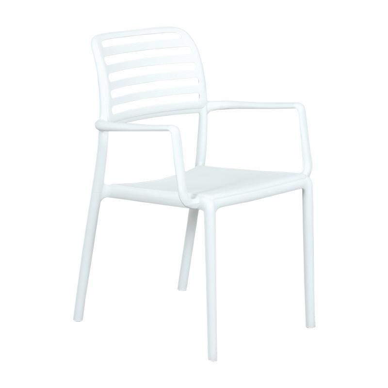Wholesale Outdoor Furniture Modern Style Garden Furniture Monroe Plastic Chair Eco-Friendly PP Armrest Dining Chair