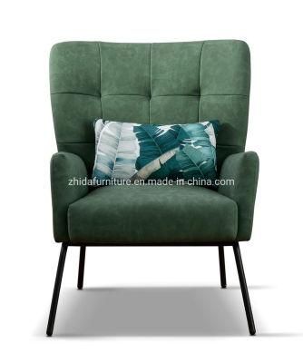 Leather Fabric Italy Design High Back Armrest Chair for Living Room