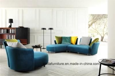 High Quality Modern Sofa Italian Style Beige Fabric Sofa