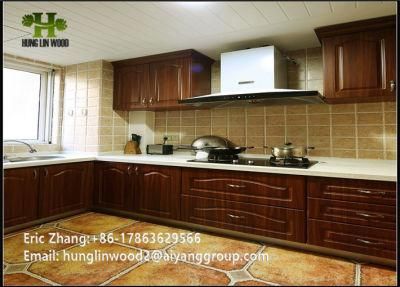 Home Used Luxury Melamine Kitchen Cabinet Wood Veneer Cabinet