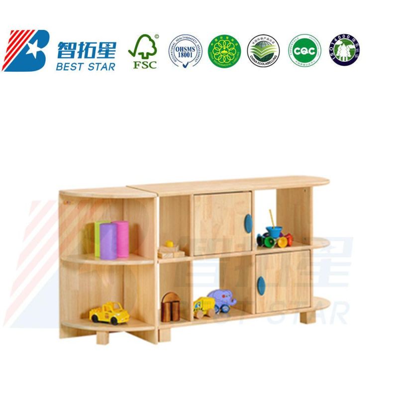 Living Room Wardrobe Cabinet,Playroom Furniture Kids Toy Storage Cabinet,Preschool and Kindergarten Child Bookshelf and Bookcase,Movable Wooden Display Cabinet