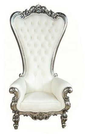 Popular Modern Cheap Soft Line Leather Crown Home & Living Room Wedding Sofas in White Color