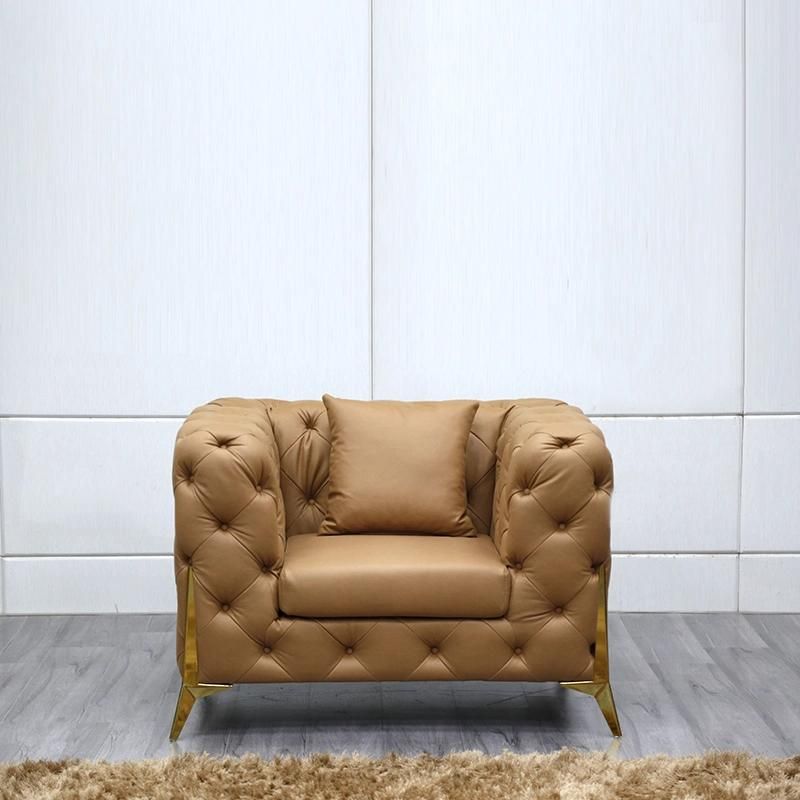 (SP-SF216-1) Modern Restaurant Leather Seating Single Sofa