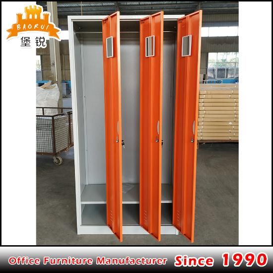 Fas-026 Modern Design 3 Door Metal Cabinet Storage Wardrobe Metal Locker