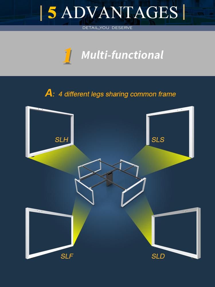 Latest Modern Design Use Melamine Modular Office Furniture Office Desk